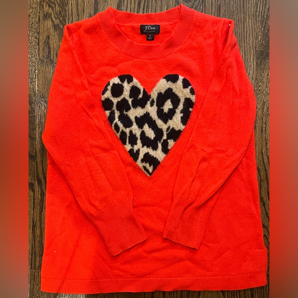 J Crew 100% cashmere size small red sweater
